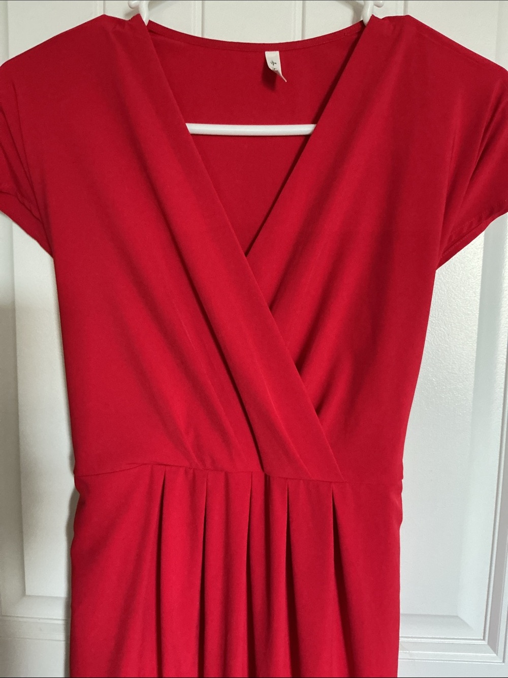 HALARA Red V-Neck Maxi Wrap Dress Size Medium - Picture 3 of 5